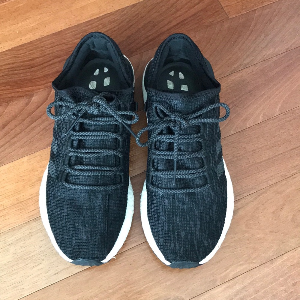 Adidas Pure Boost Running Shoes Black 8 M 9.5 W